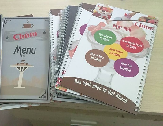 In menu - Công Ty TNHH In Nam Sơn